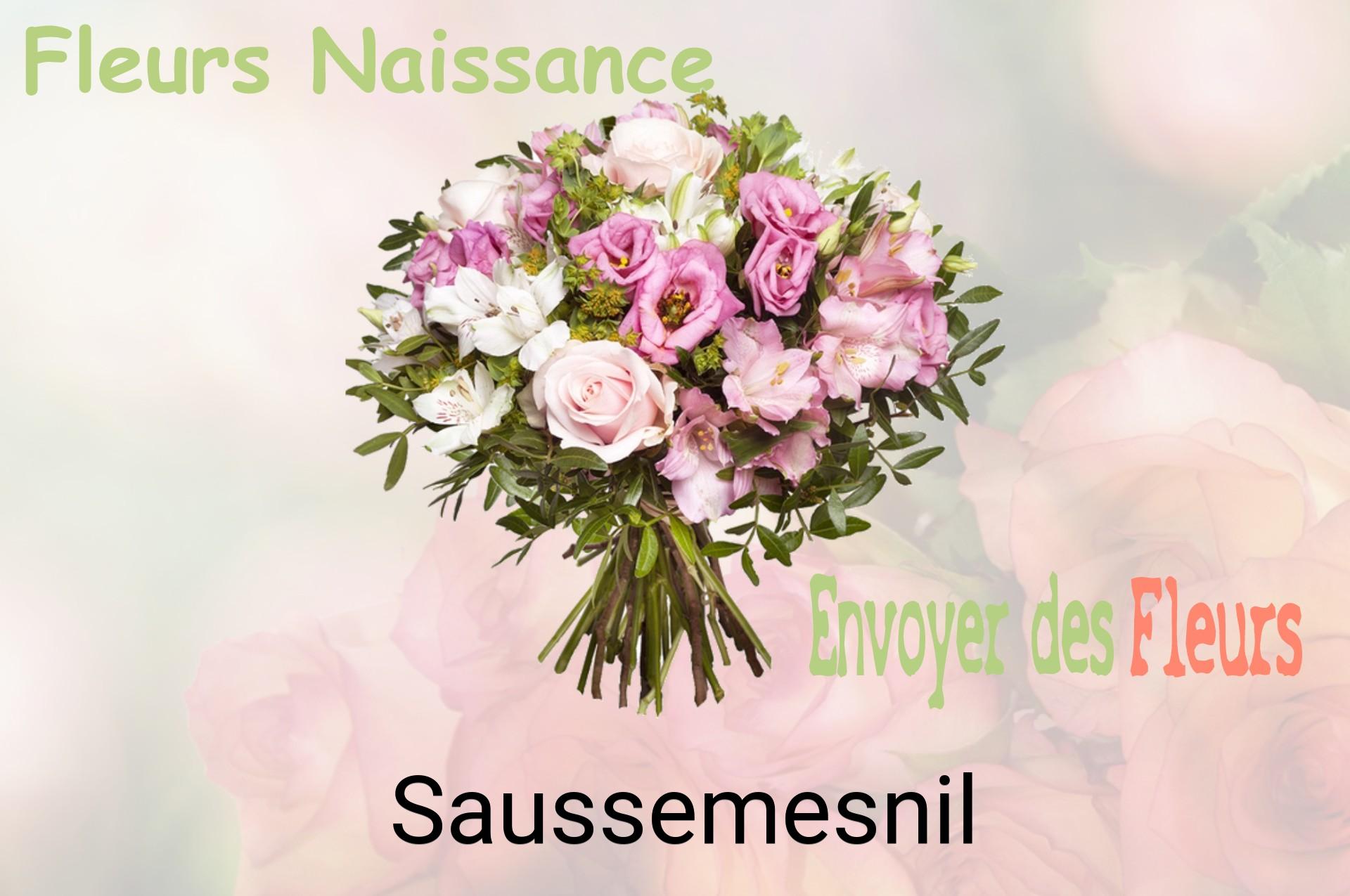 Bouquet de fleurs de naissance livré à Saussemesnil